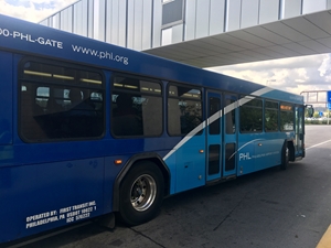 First Transit bus at Philadelphia International Airport